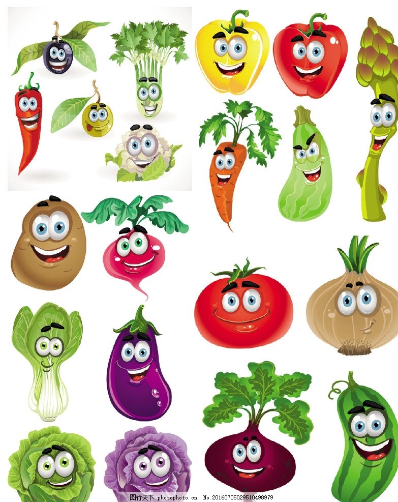 卡通蔬菜表情 从苗木开始的萌趣世界
